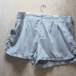 Who What Wear Chambray Twill Ruffle Trim Shorts Size 22W NWT Pockets
